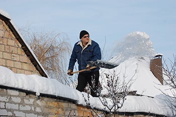 professional rooftop snow removal